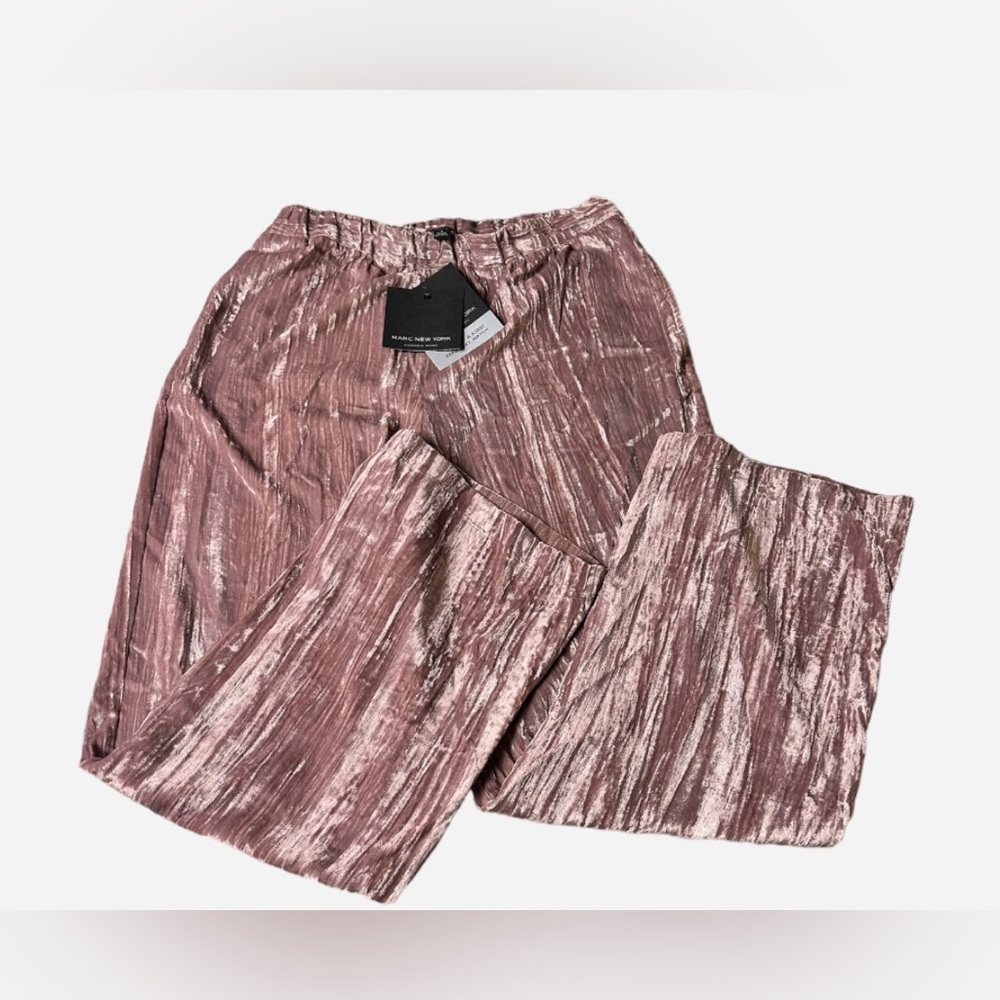 Marc New York (Andrew Marc) Women’s Crushed Velvet Wide Leg Pants